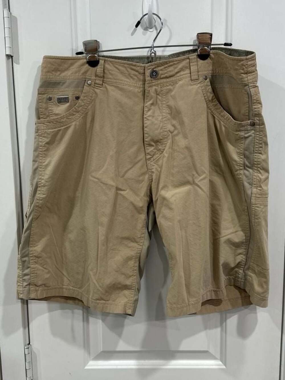 KÜHL Men's Radikl Performance Hiking Shorts Tan Desert Khaki Quick Dry Outdoor